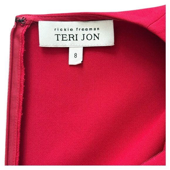 RICKIE FREEMAN for TERI JON Crepe Cold Shoulder Mini Sheath Dress, Size 8 - Picture 13 of 13